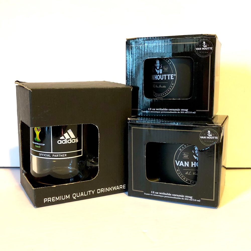 Lot of 3 BNIB mugs beer drinkware ADIDAS FIFA - Picture 1 of 3